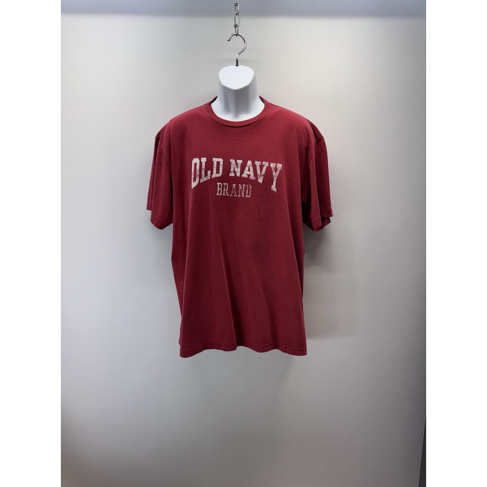 OLD NAVY BRAND RED T-SHIRT White Lettering Men’s Size X-Large